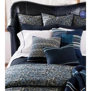 New Ralph Lauren Mathers Throw Pillow Cover 22x22 Handmade Linen Zip $295